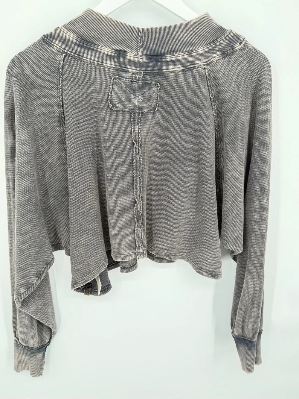 Free People Fun Times Turtle Thermal Pullover Black XS